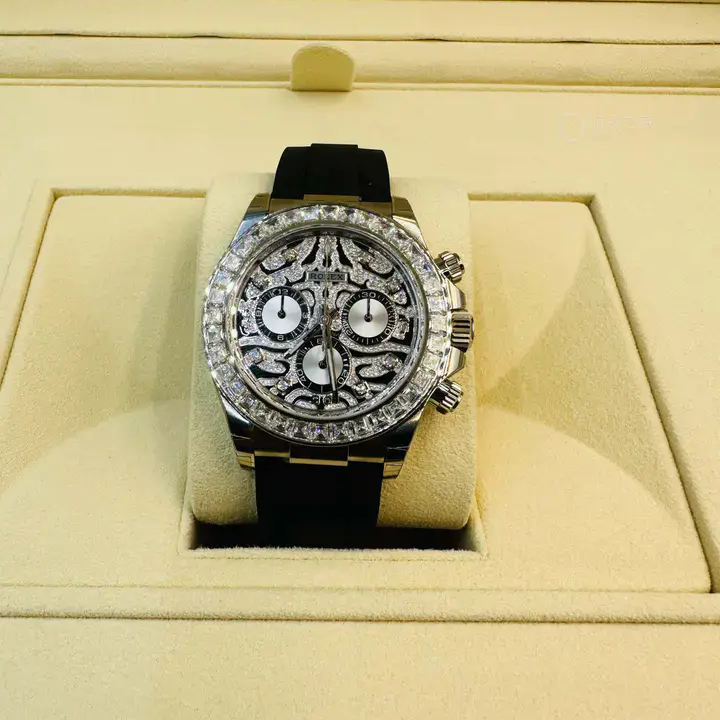 Rolex Oyster Tiger Daytona – Diamond Skeleton Dial | Silicone Strap