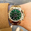 Rolex Daytona Automatic Gold Chain Green Dial